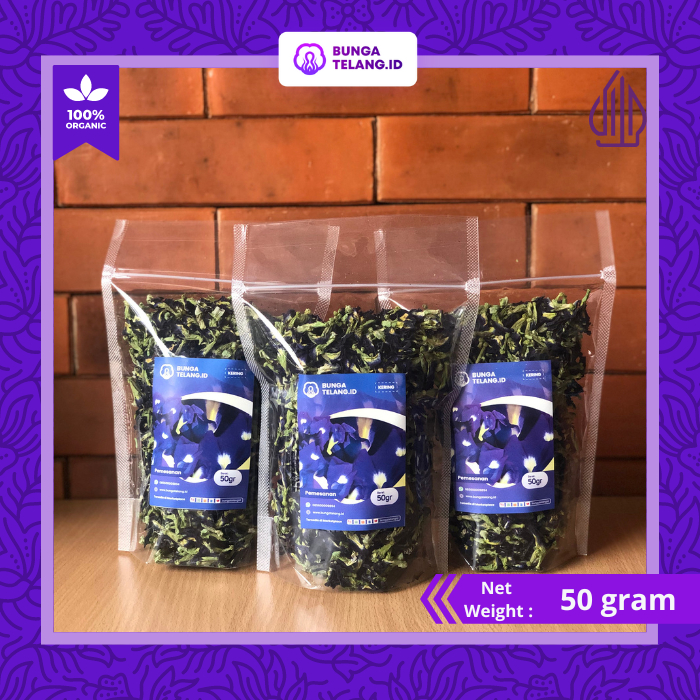 

Butterfly Pea Tea Original 50 gram - Organik 100% by Bunga Telang ID