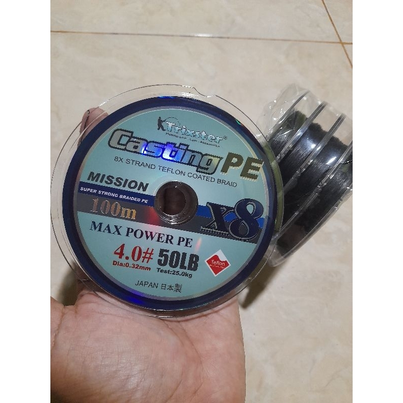 PE X8 Trixster Casting PE 4 50lb 0.32mm 25kg 100m Senar Pancing PE Nusa Pancingmart