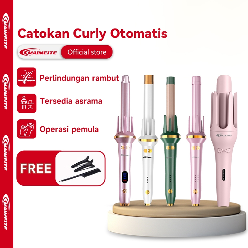 MAIMEITE Catokan Curly Otomatis Taurus Ceramics Hair Styler Curly Rambut Alat Kriting 25-32MM