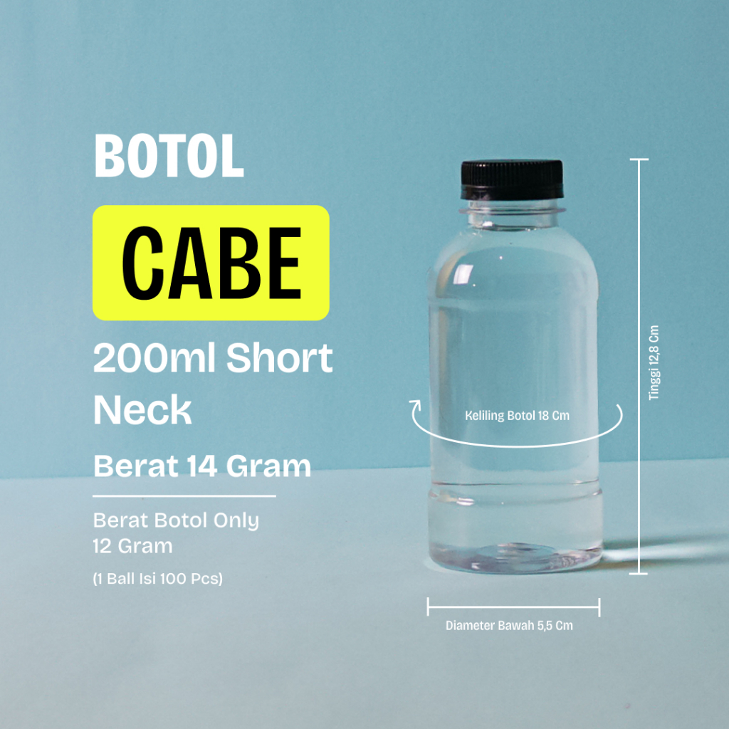Botol cabe 200ml Botol cabe plastik 200ml