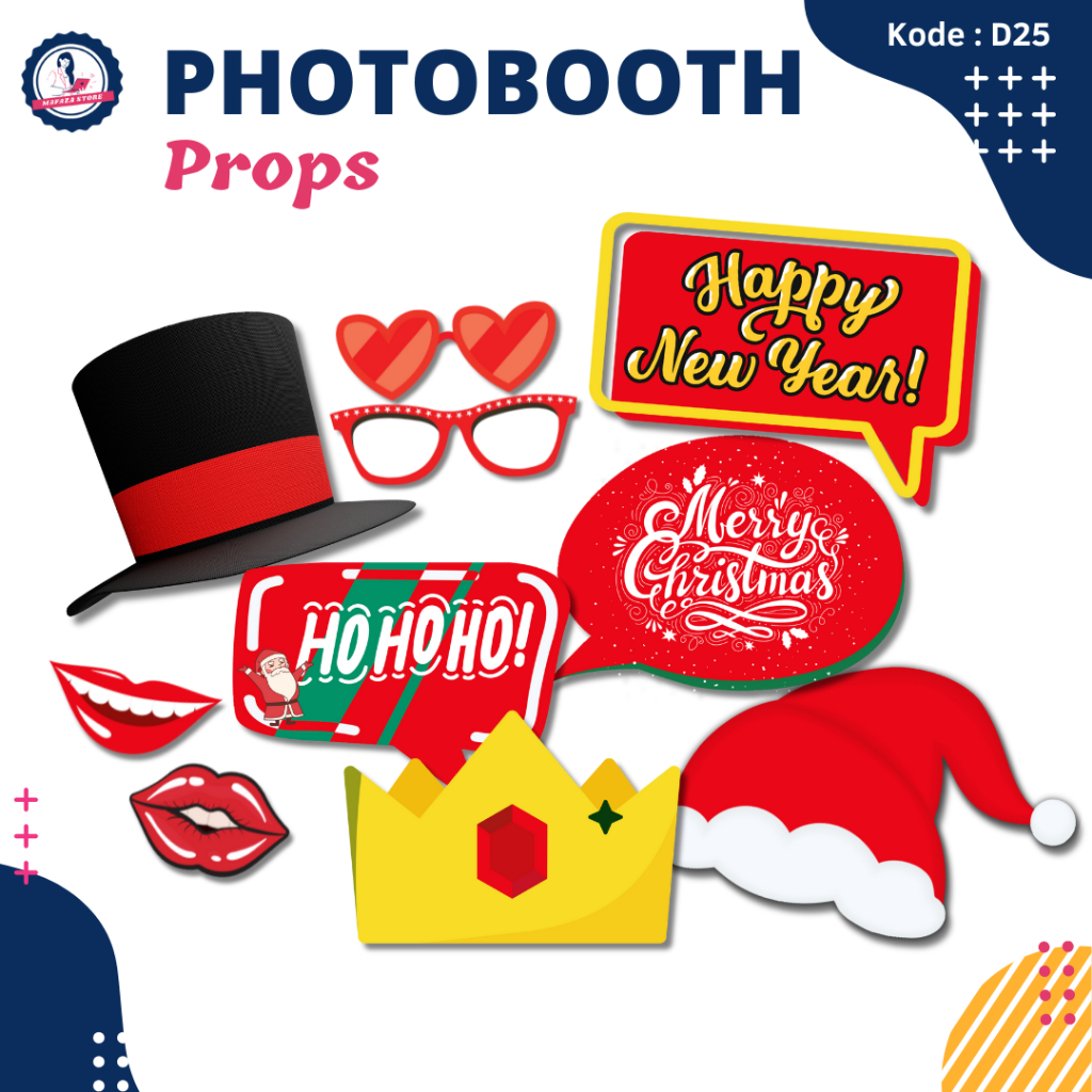 Photoprops Merry christmas / Photobooth props natal /  Aksesoris photobooth / foto property / Perlen