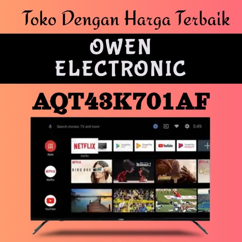 AQUA 43 inch FULL HD ANDROID SMART TV AQT43K701AF