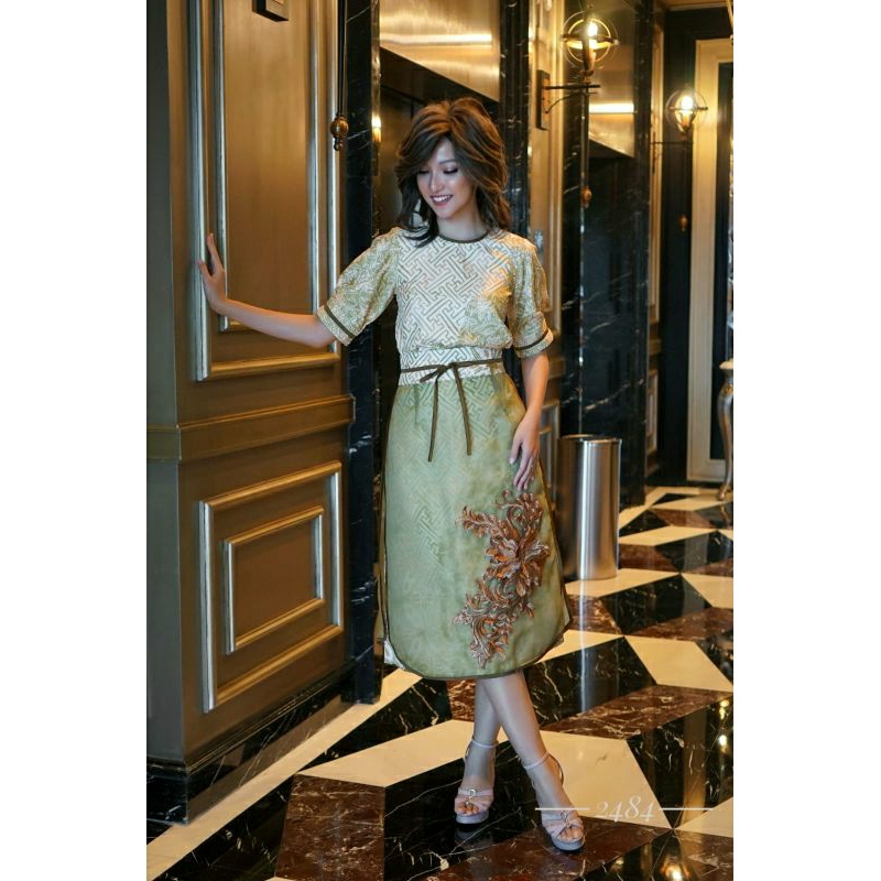 Sage Green Viscose Batik Couple