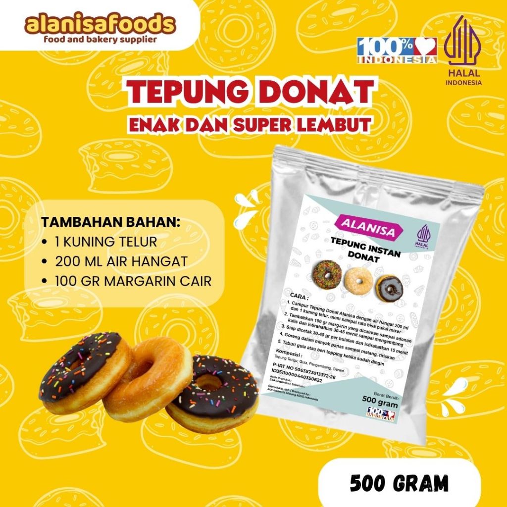 

Tepung Donat Premix Original Super Empuk500gr