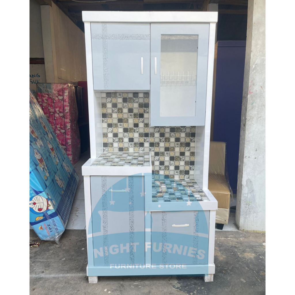 Lemari Sayur 2 Pintu / Rak Piring / Lemari Sayur Magicom Minimalis / Rak Dapur / Lemari Dapur