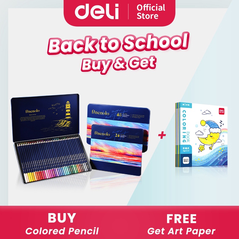

KODE F78Z Deli Colored Pencil Pensil Warna 24 36 48 72 Warna Lebih Panjang Teknologi Hybrid EC122