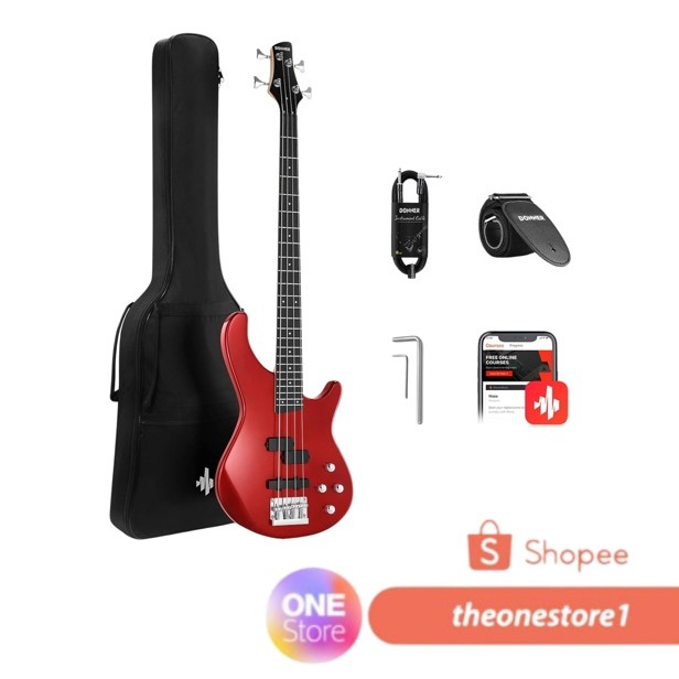DONNER DPJ-100 RED ELECTRIC BASS / donner dpj-100 red bass elektrik