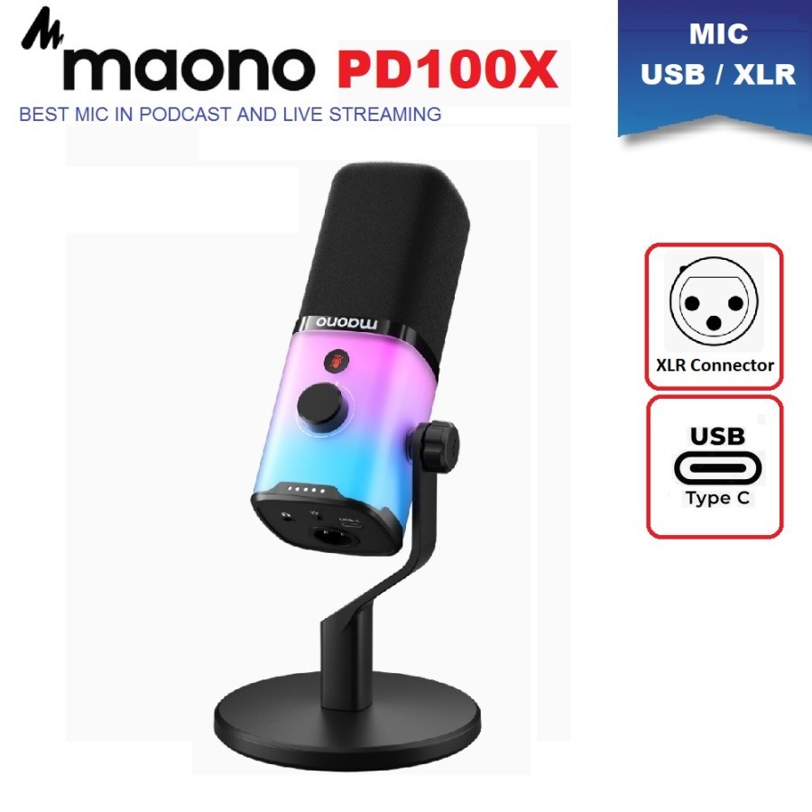 Mic Fifine Ampligame AM8 USB XLR Dynamic Microphone Streaming Gaming