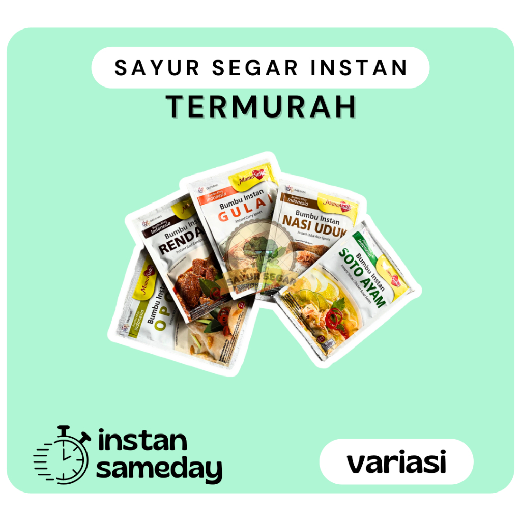 

Bumbu Khas Indonesia/Bumbu Instan Mama Suka @1bungkus - Sayur Segar Instan