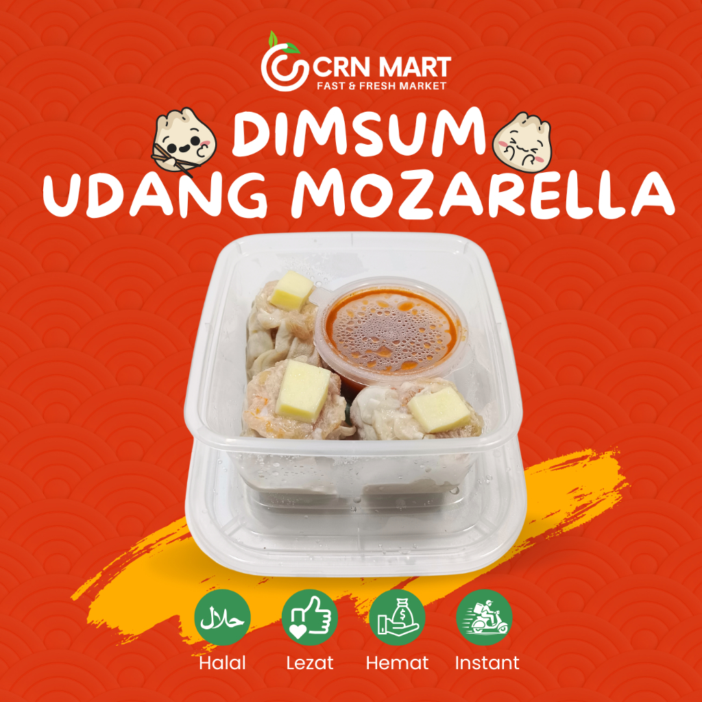 

CRN MART - Dimsum Udang Mozarella Premium/Frozen Food/Dimsum Frozen Per Porsi Isi 3 Pcs