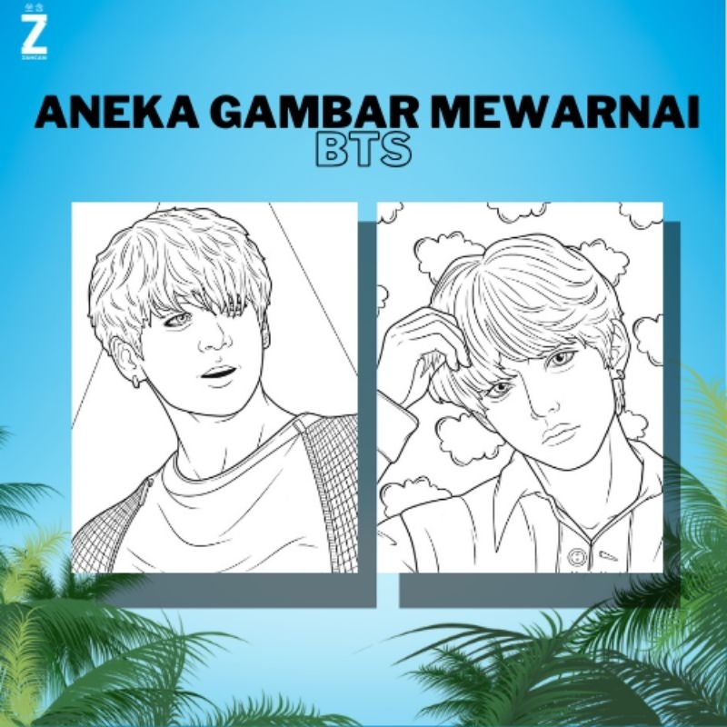 

Kertas Gambar Mewarnai A4 [ BTS ]