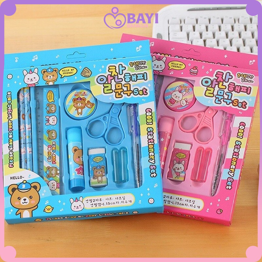 

Paket Alat Tulis Anak 8IN1 Karakter / Alat Tulis Set Anak TK Gift Kids Stationery / Set School Supplies for Child Bayi Bahagia A26