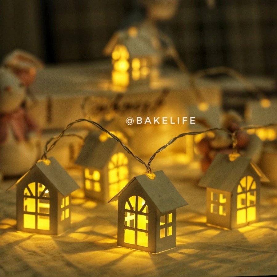 

2METERX10LAMPU RUMAH Lampu Natal Motif Rumah/ Lampu hias pohon natal/ Lampu Christmas