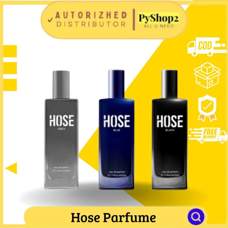 HOSE EDP Black Blue Grey 50 ml Parfum Pria HOSE Eau De Parfum - ORIGINAL