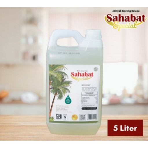 

SAHABAT Coconut Oil Minyak Goreng Kelapa 5 Liter Jerrycan kemasan 5L Jerigen