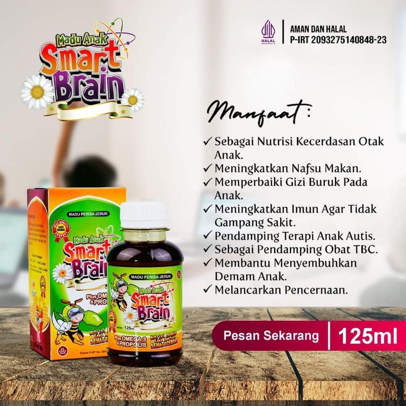 

Madu Anak Pintar Branmaxs Kids Darusyifa 120ml - Madu Anak Pintar Smart Brain plus Propolis, Omega 3, Ikan Sidat