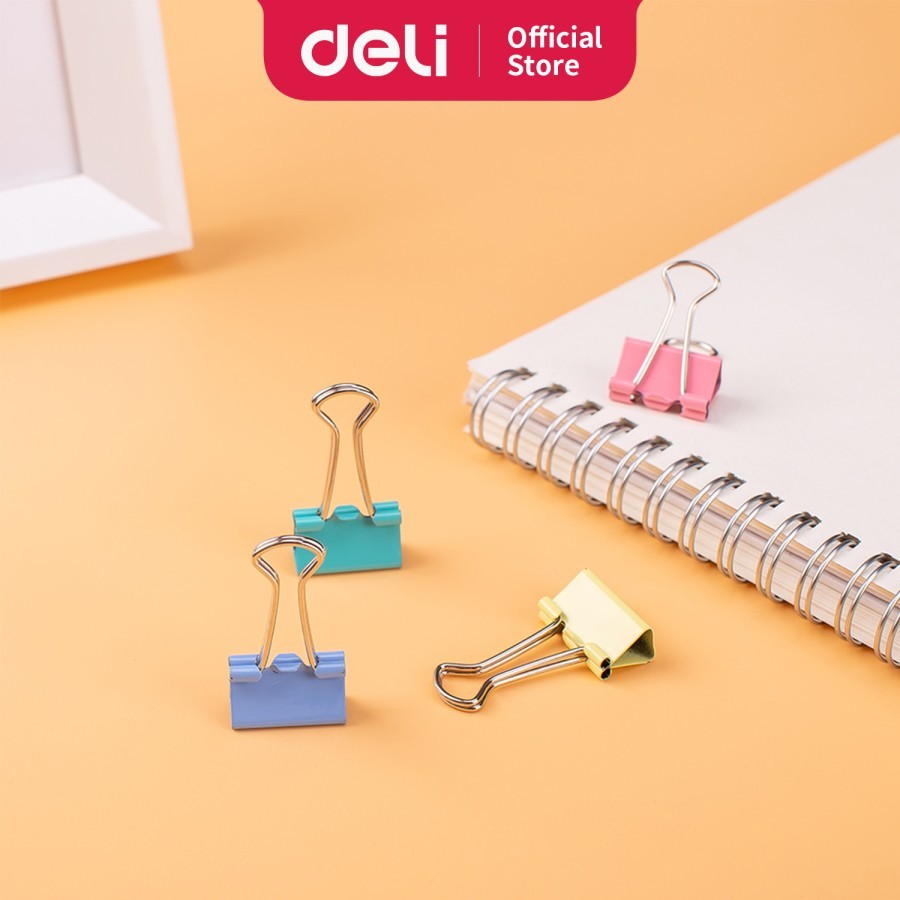 

TBMO DELI BINDER CLIP 19MM 40PCS 107X96 COLOUR E-8555A - OC