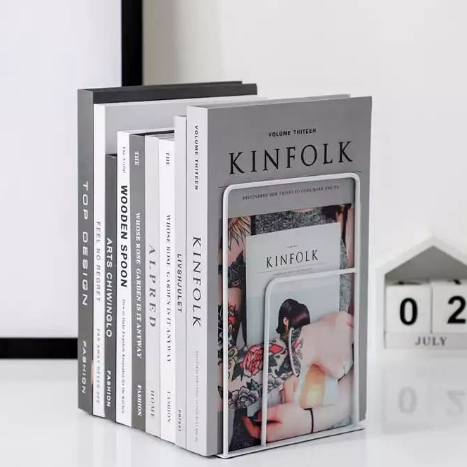 

Terbatas Pembatas Buku Besi Kinfolk Bookshelf 2 Pcs