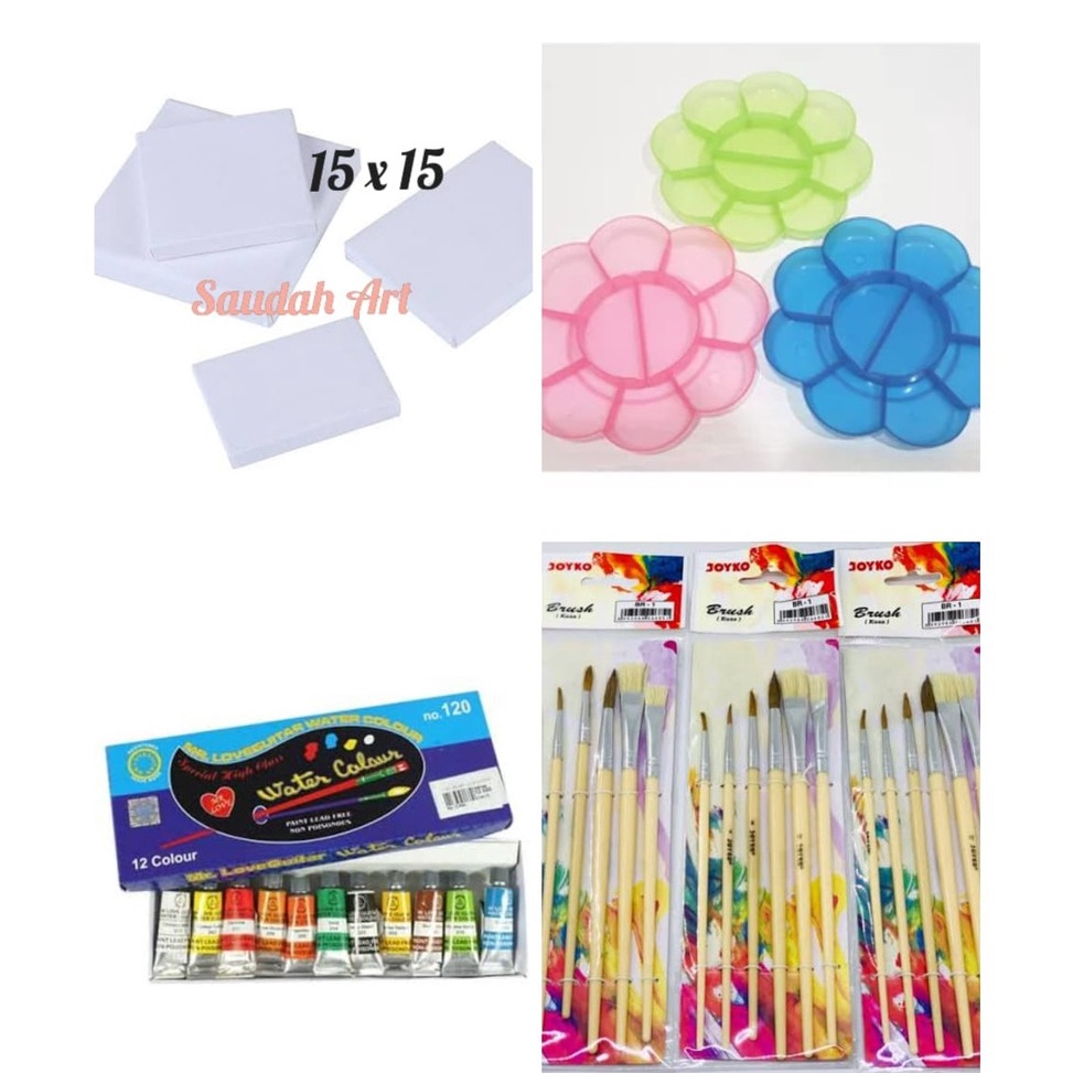 

Produk Keren Paket Kanvas Lukis kanvas 15x15paletkuascat air