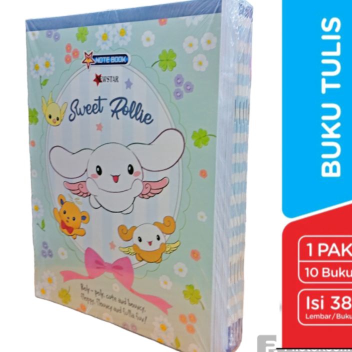 

Bonus Buku tulis karakter KUROMIE CINNAMOROL 38 lembar 1 buku
