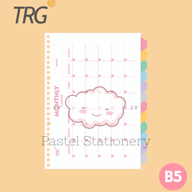 

KP8 Pembatas Binder Loose Leaf B5 TRG 26 Holes 12 Tab Monthly Planner To Do List Divider Paper