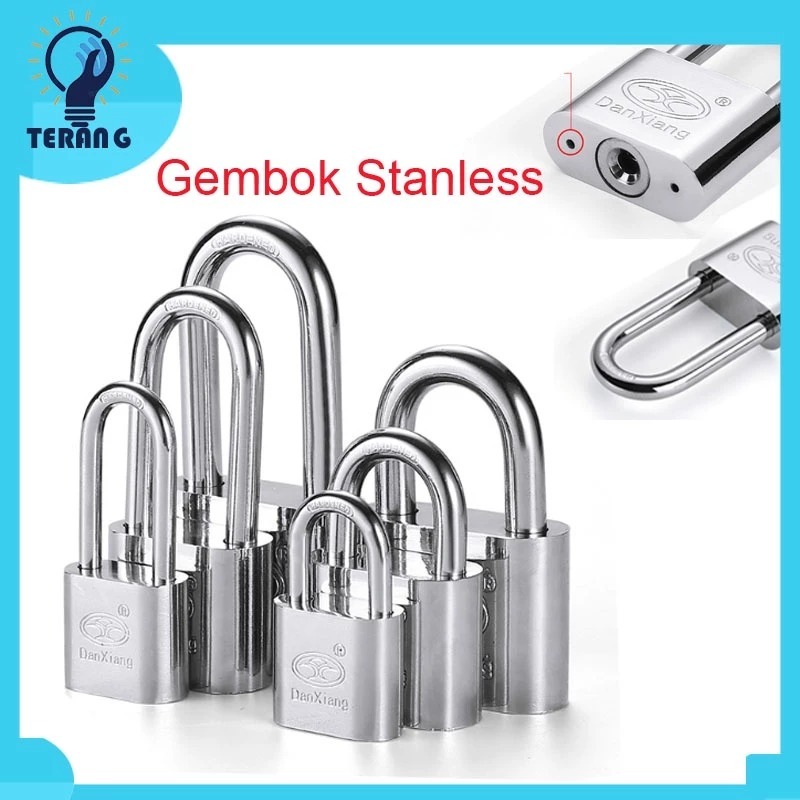 Gembok Stainless Anti Karat/Anti Maling- Gembok Pintu rumah