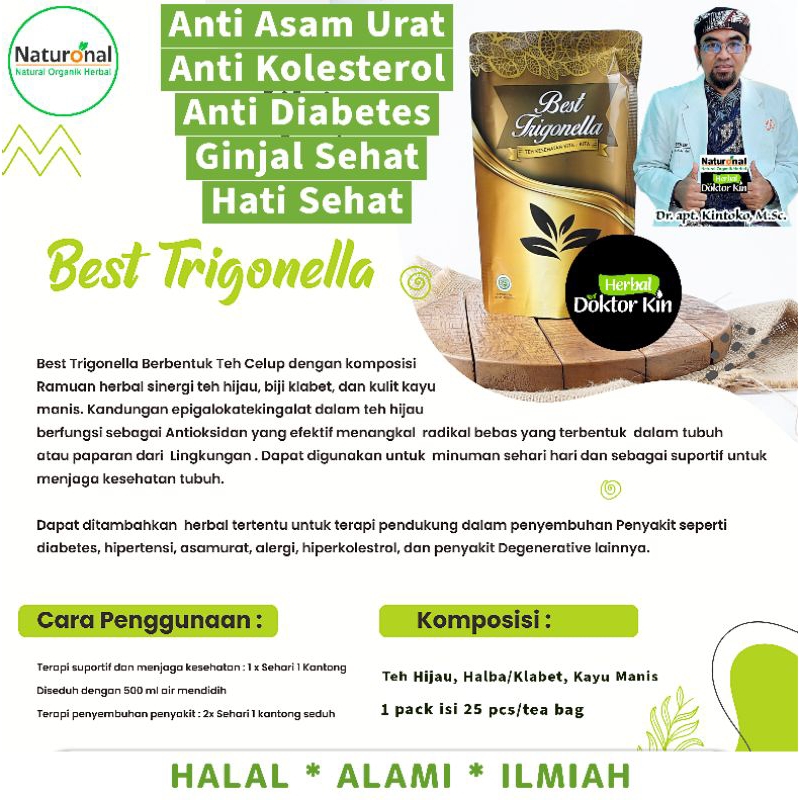 

BEST TRIGONELLA (efektif mengobati asam urat, diabetes, kolesterol, lemak dalam darah, PCOS) Formula Dr. Kin
