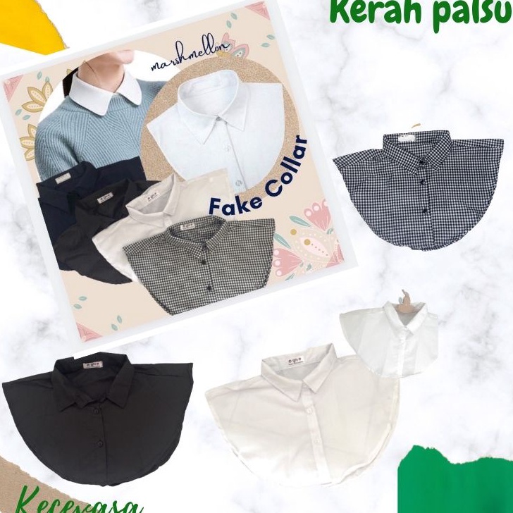 STOK SEDIKIT FAKE COLLAR KERAH PALSU MANSET LEHER PRIA WANITA KOREA PREMIUM RENDA CARDIGAN MURAH COW