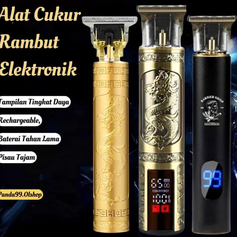 Buruan Bayar Alat Cukur Rambut Vintage T9 Motif Naga Dragon Pisau Cukur Elektrik Pemangkas Pemotong 