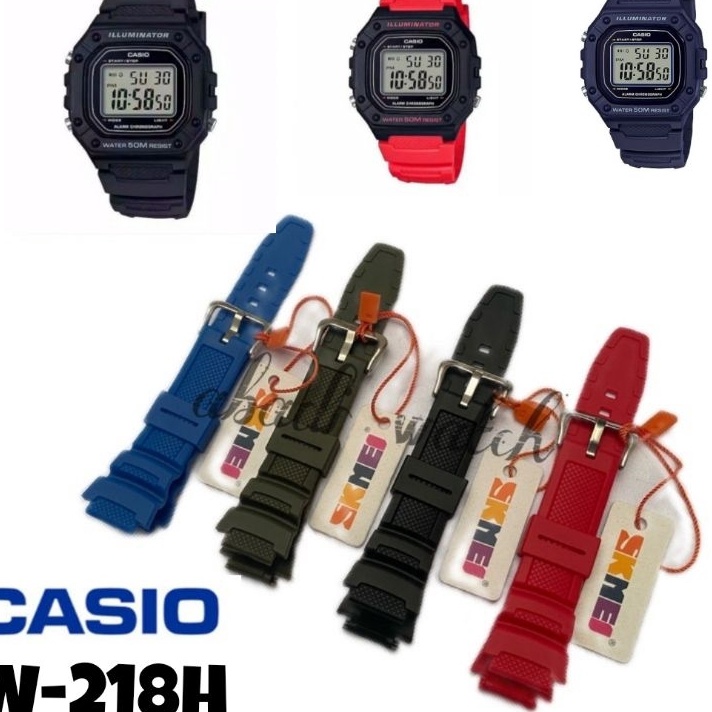 SPECIAL PROMO TALI JAM TANGAN W218H W218H W218H RUBBER STRAP TALI JAM W218H W 218H W 218 H W218H ORI