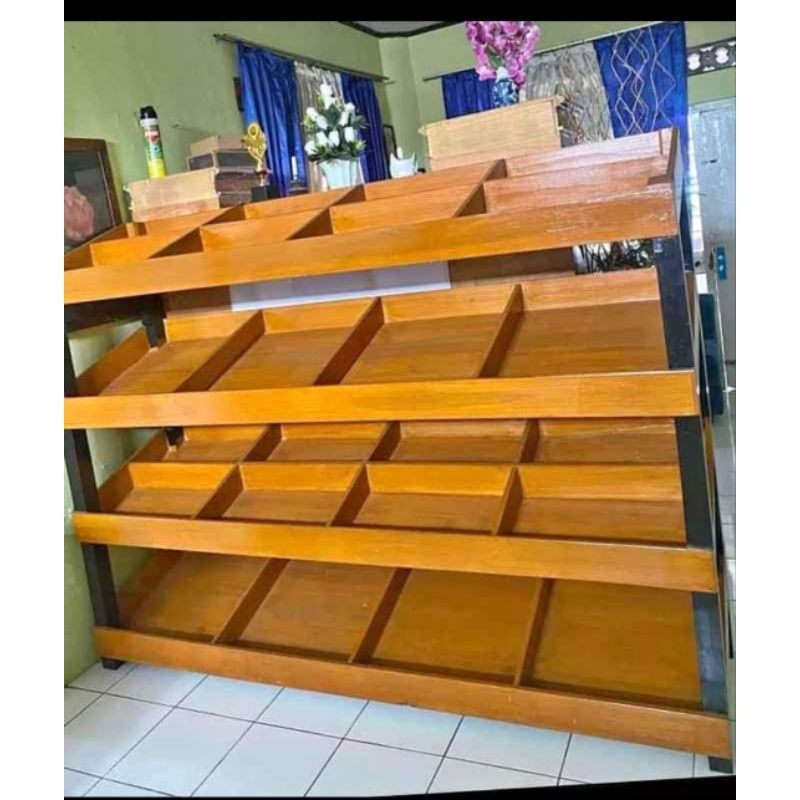 Rak sayuran full kayu / rak buah 3 susun 120×40×120