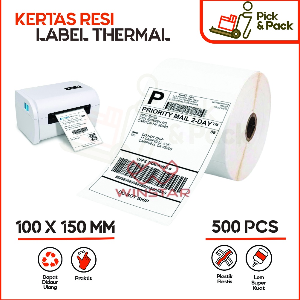

KODE H97G LABEL STICKER THERMAL 1 X 15 isi 5 pcs BARCODE 1X15 UKURAN A6 Kertas Resi Kertas Resi Thermal Kertas resi thermal 1 x 15 isi 5 pcs resi thermal winstar