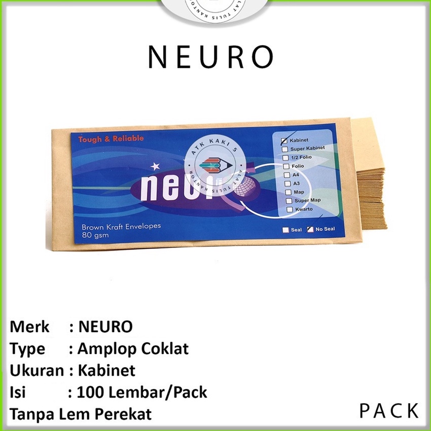

Terbaik NEURO Amplop Coklat Ukuran Cabinet No Seal Pack