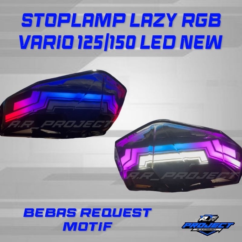 Lampu Stoplamp Lazy Malas RGB Android Vario 125/150 Led New Vario New Lampu Stop Lampu Rem Variasi