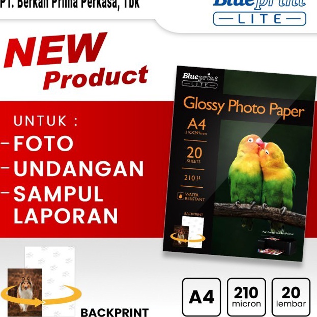 

Ekstra Kes Foto Glossy Photo Paper BLUEPRINT Lite A4 1R 21 Micron B