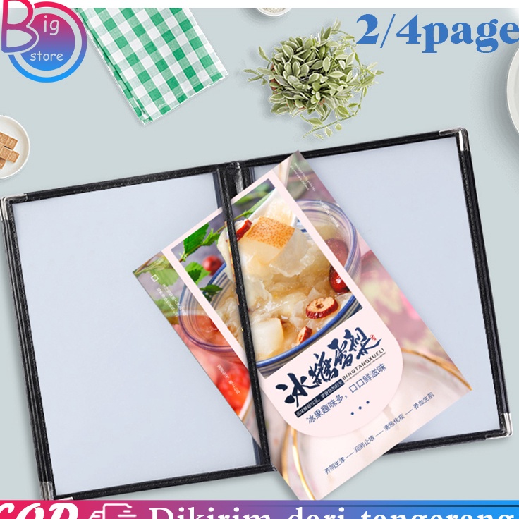 

KP8 Buku Menu Restoran A4 Sampul Buku Menu Hitam Cover Menu A4 Cover Buku Menu