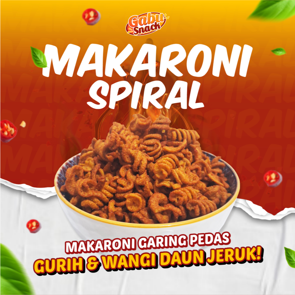 

Makaroni Spiral Pedas Daun Jeruk 500 gr kiloan grosir termurah