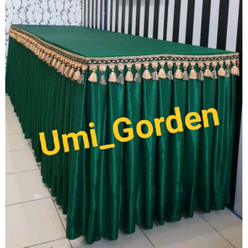 Etalase Khusus Taplak Meja Prasmanan Kain Satin Tebal