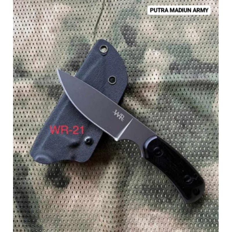 Pisau Tactical Kydex WR 21 / Pisau Tactical Outdoor + Teklock / Pisau Camping Survival Outdoor