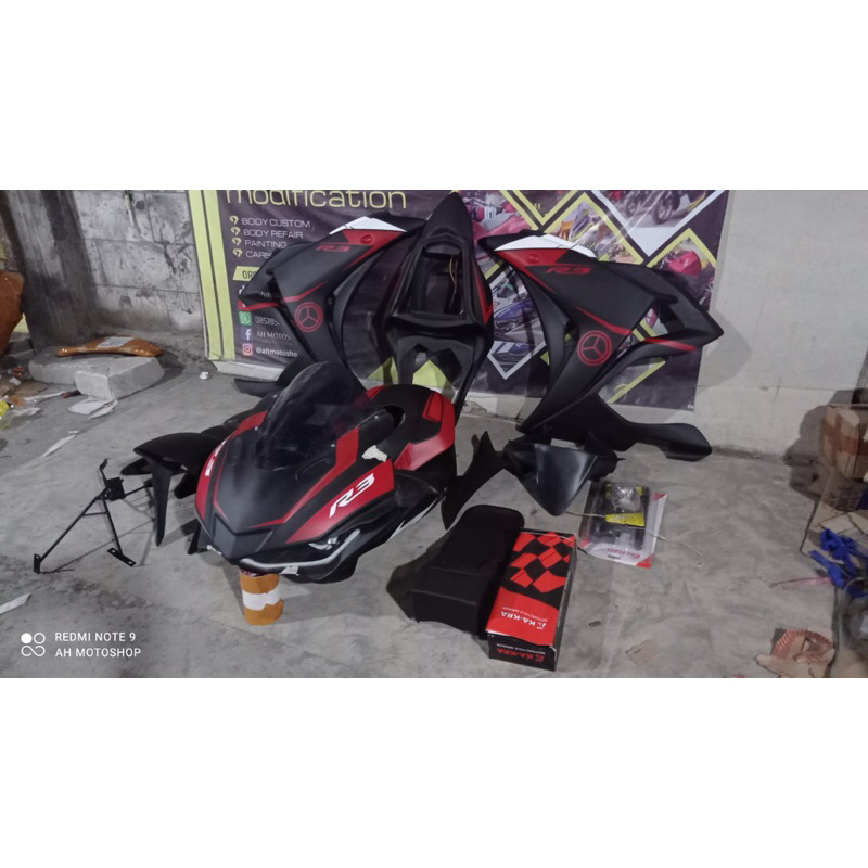 Full bodi fairing custom model r25 utk vixion dll