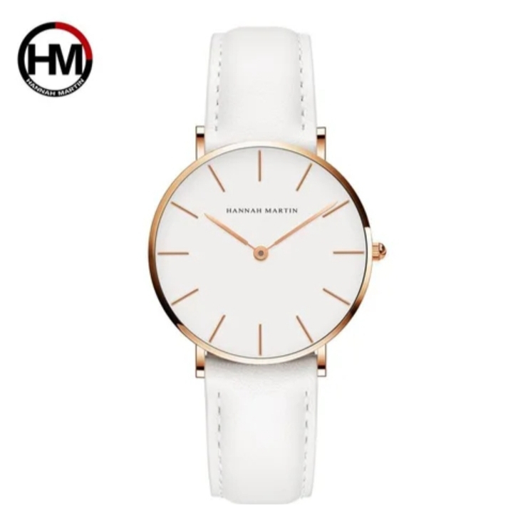 Hannah Martin Jam Tangan Pria Sangat tipis 100% Original Tangan Cowok Quartz Laki Mursh Arloji Gift