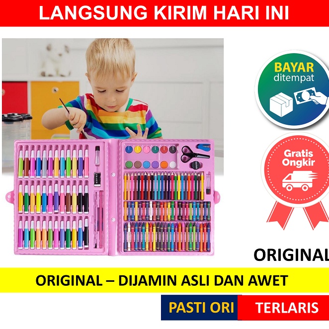 

Produk Istimewa 15 pcs Crayon Alat Lukis Anak Pensil Warna Cat Air Perlengkapan Menggambar Melukis Mewarnai Set Art Full Set pc Krayon 15pcs 15pc Pastel Pena Cat Air Kuas