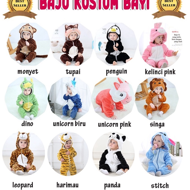 Beli Baju Bayi Baju Anak Karakter Hewan Baju Kostum Bayi Baju Bahan Flannel
