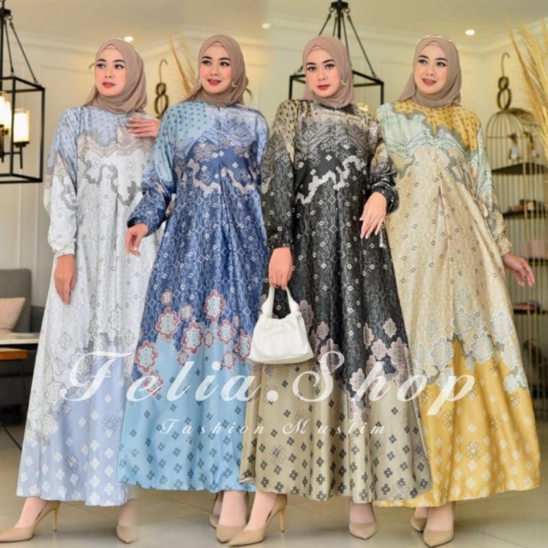 GAMIS BERLIN BAHAN SILK PREMIUM MOTIF TERBARU