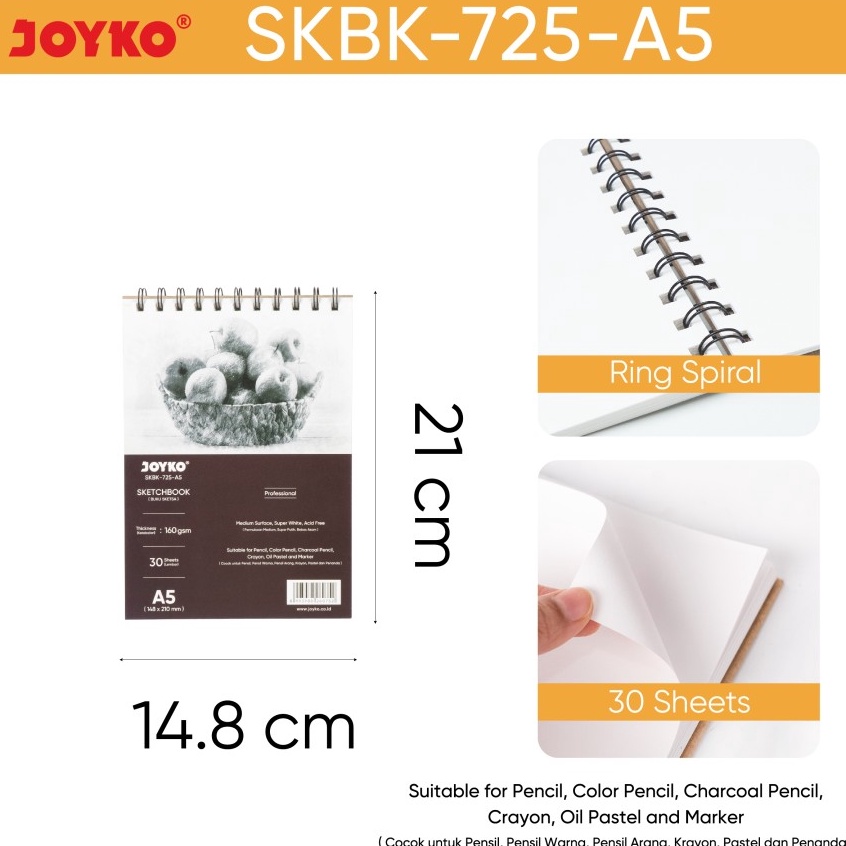 

New Arrival Buku Sketsa Gambar Sketch Book Joyko SKBK725A5