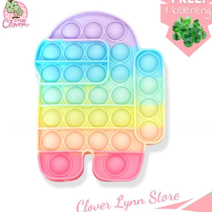 BELI POP IT PASTEL AMONG US  popit viral fidget