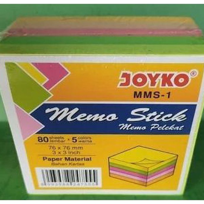 

KI3 Sticky Notes 654 Joyko 5 Warna MMS1 pak 5 pad warna