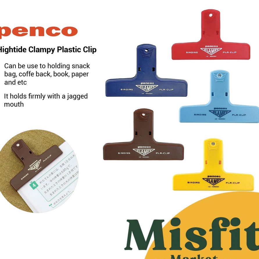 

Tawaran Hhtide Penco Clampy Plastic Clip Klip Plastik Pembatas Buku Bookmark Snack
