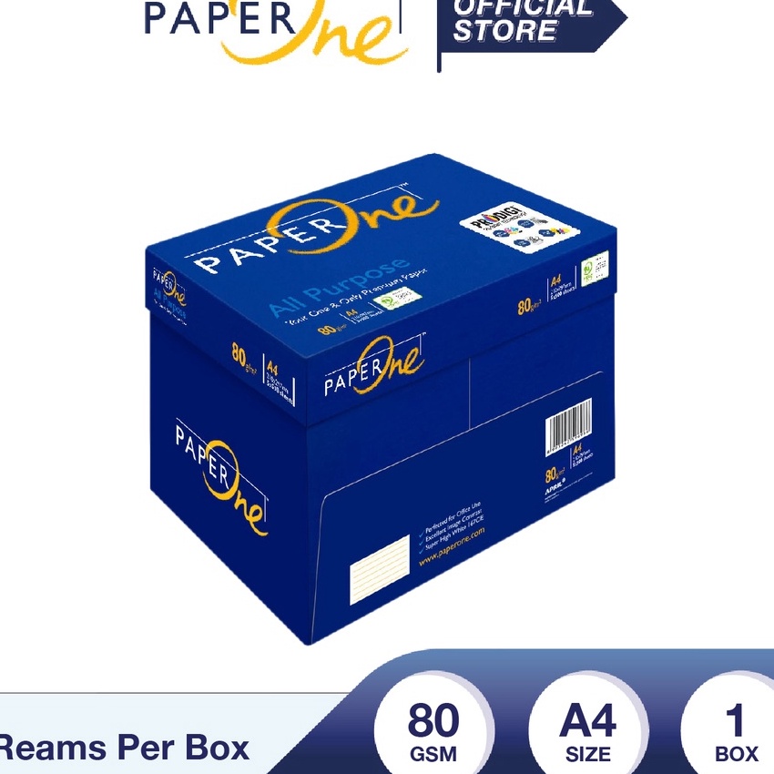 

HJ6 PaperOne Kes A4 8gr All Puose 1 Box 2 lembar Kes HVS A4 Kes Fotocopy