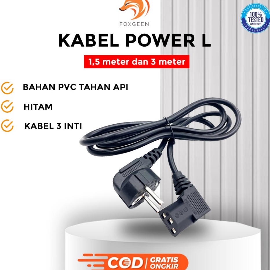 MURAH MERIAH Kabel power komputer siku tebal 3 core  kabel power komputer bengkok
